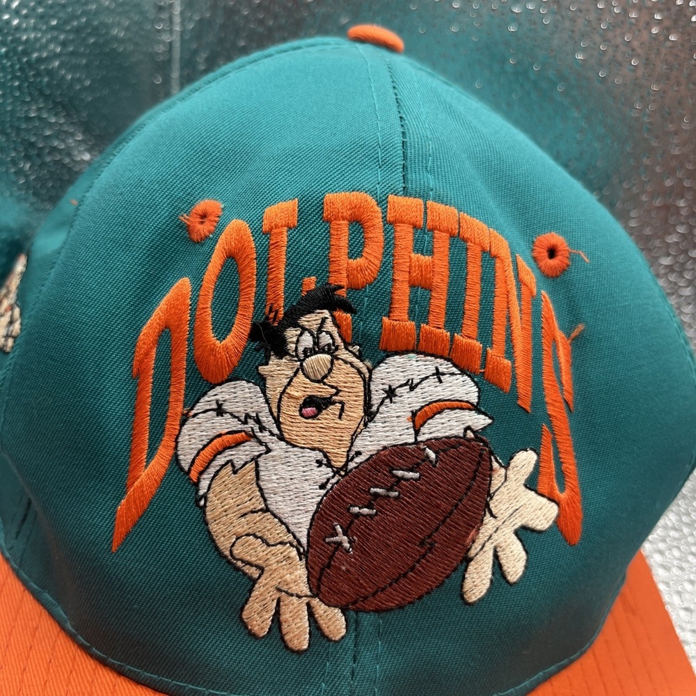Flintstones Miami Dolphins Snapback Hat Vintage 1993 EUC Excellent Used Cond - Picture 2 of 10